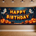 thumbnail image 3 of Halloween Theme Banner Decorative Creative Polyester Material for Birthday Party Holiday Event Indoor Decoration, 3 of 9