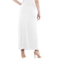 thumbnail image 3 of Women's Maxi Length High Waist Foldable Waistband Solid Skirt, 3 of 6