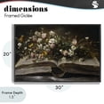thumbnail image 4 of Stupell Industries Contemporary Antique Floral Open Book Black Framed Giclee Art, 30 x 20, by Jacky Ngan, 4 of 8