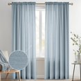 thumbnail image 1 of Cortinas Melodieux, color azul empolvado, semitransparentes, 213 x 213 cm, 2 paneles, 1 of 9