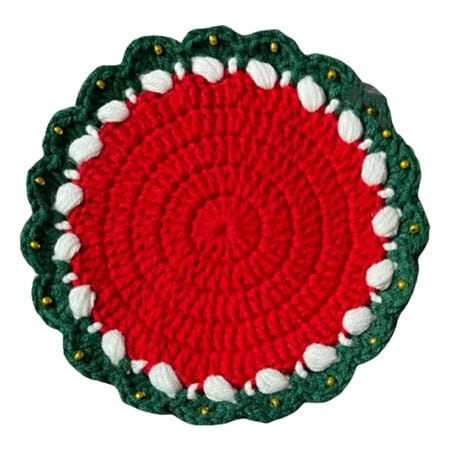 

CenturyX Handwoven Christmas Coasters for Drinks Coffee Table Party Decorations