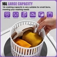 thumbnail image 3 of Portable Washing Machine 16L Large Capacity, Upgraded Portable Washer with 3 Cleaning Modes, Deep Cleaning Small Washer for Travel, Camping, Apartments, Dorms, Hotels (Purple), 3 of 7