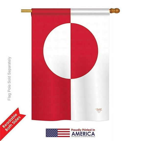 Breeze Decor 08377 Greenland 2-Sided Vertical Impression House Flag - 28 x 40 in.