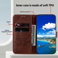 thumbnail image 2 of For iPhone 16 Plus Case Solid Color Leather Folding Stand Wallet Leather Phone Cover - Champagne, 2 of 5