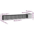 thumbnail image 4 of vidaXL Chicken Cage Grey 700x91x100 cm Galvanised Steel, 4 of 4