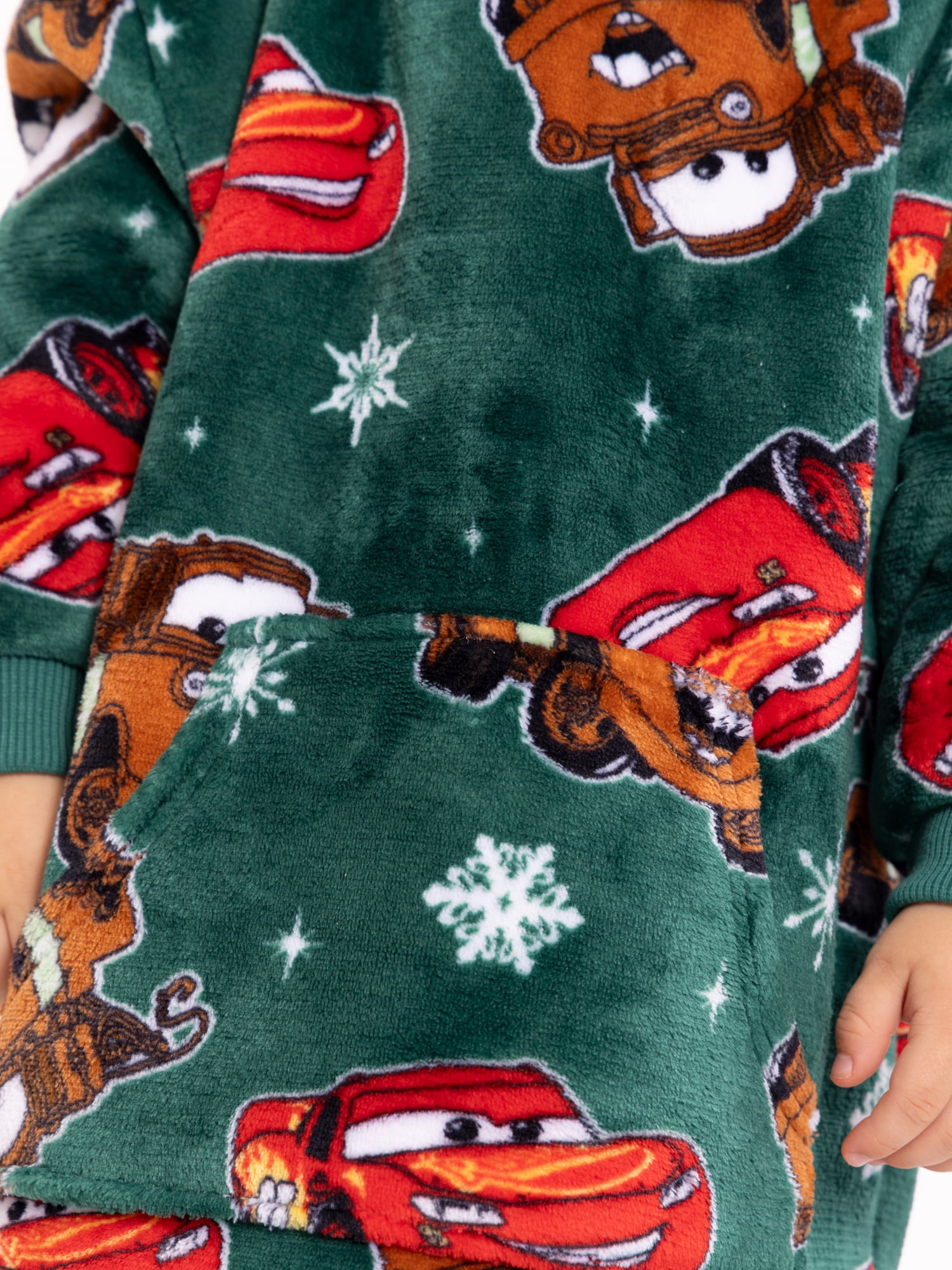 Disney Pixar Cars Toddler Boys Cozy Hoodie with Faux Shearling Lining, Sizes 12M-5T