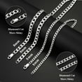 thumbnail image 5 of APSVO S925 Sterling Silver Plated Chains for Men Women 3mm/5mm/8mm Cuban Necklace Birthday Graduation Fathers Day Jewelry Gifts Teen Dad Husband Boyfriend Him Adults Ideas 16/18/20/22/24/26/28 Inch, 5 of 6