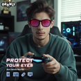 thumbnail image 2 of Gafas de bloqueo de luz azul ORANZI con lentes rojas del 99.99%, paquete de 2, 2 of 6