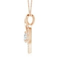 thumbnail image 2 of Angara Natural Diamond Necklace - Diamond Heart Pendant with Infinity Loop in 14K Rose Gold for Women, 2 of 8