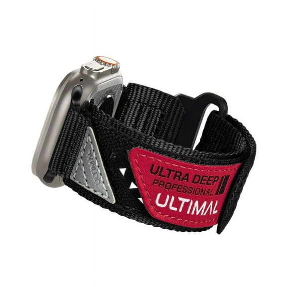 ULTIMAL Compatible with Apple Watch Bands 49mm 45mm/44mm/42mm 41mm/40mm/38mm, Tough Breathable Nylon Sports Strap, Hollow Out Design for iWatch Series 9/8/7/6/5/4/SE/3/2/1/Ultra (1/2)