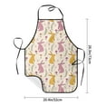 thumbnail image 5 of Naloa 1Pack Adjustable Bib Apron Waterdrop Resistant Cooking Kitchen Aprons for Women Men Chef, Yellow Pueple Rabbit Print, 5 of 8