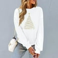 thumbnail image 4 of Sweatshirts for Womens Christmas Fashion Xmas Tree Printed Shirts Christmas Clothing Loose Plus Size Blouses Tops Winter Long Sleeve Crewneck Sweaters Pullover, 4 of 6