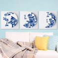 thumbnail image 2 of Wall26-3 Panel Canvas Wall Art- Blue and White Porcelain -Giclee Painting Wall Bedroom Living Room Home Decoration - 16"x16"x3 Panels, 2 of 4