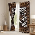 thumbnail image 3 of Castle Fairy Retro Texas Star Curtains Pack of 2 (42x84 Each) for Female Men,Cow Print Curtains Blackout,Western Vintage Aesthetic Bedroom Curtains,Ultra Soft Home Decor, 3 of 6