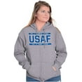thumbnail image 4 of Us Air Force USAF Fly Fight Win Unisex Plus Size Zip Hoodie Brisco Brands 2X, 4 of 5
