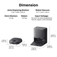 thumbnail image 6 of eufy Robot Vacuum Omni C28 and Dust bags, 15,000 Pa Suction,HydroJet Self Clean Roller Mop,Zero-Tangle for Pet Hair, Auto Mop Washing&Drying, Self-Emptying&Refilling, 6 of 21