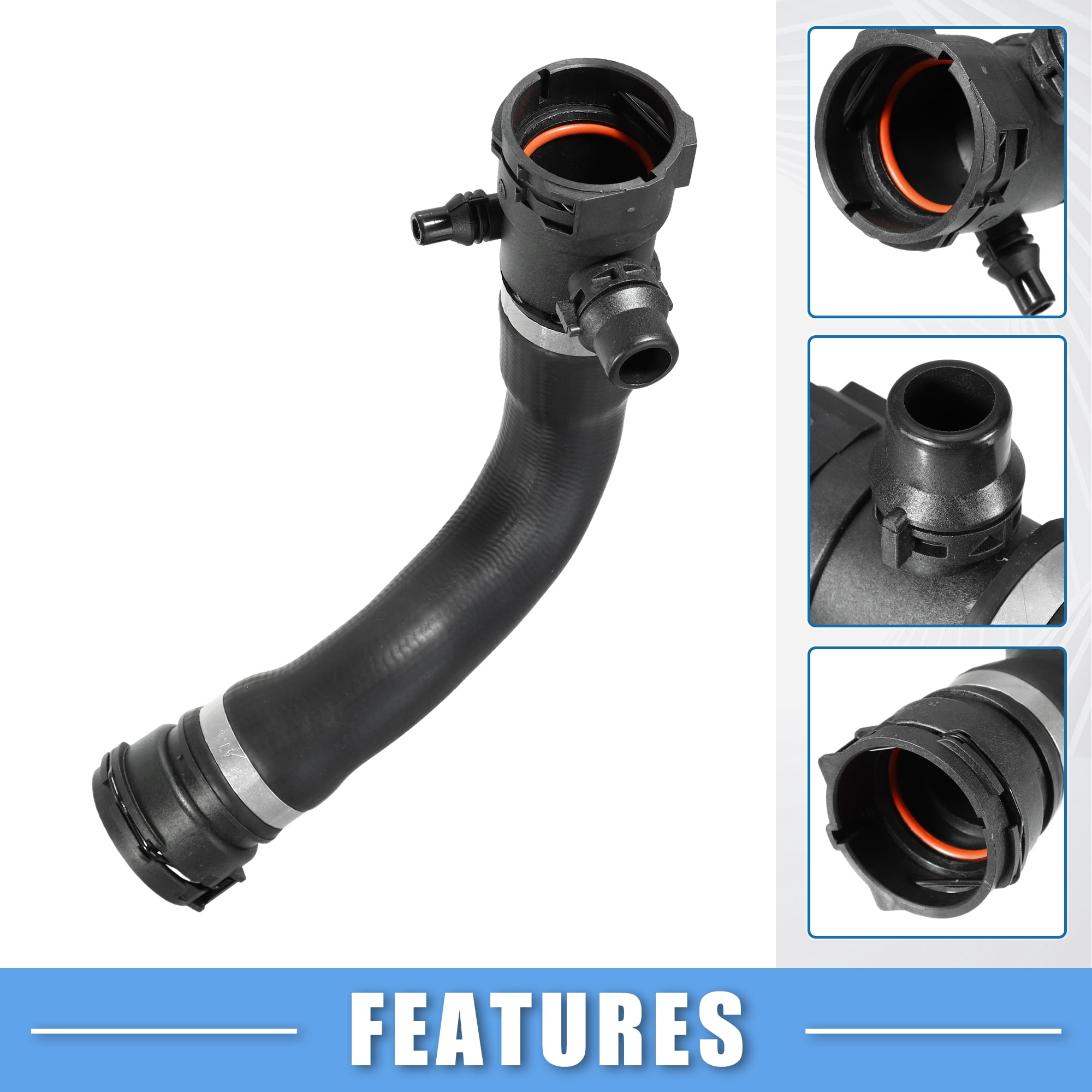 Unique Bargains Radiator Coolant Hose for BMW X4 M40i 3.0L L6 - Gas 2018 Rubber Black