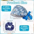 thumbnail image 2 of Pack de 2 gorros quirúrgicos ajustables y transpirables para enfermería, profesionales sanitarios y salones de belleza., 2 of 9
