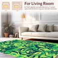 thumbnail image 2 of ODIKA 8'x10' Machine Washable Non-Slip Area Rug, Lush Canopy Emerald & Chartreuse Leafy High Traffic Rug, Green, 296680, 2 of 7