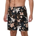 thumbnail image 2 of Uemuo Lilies Flowers Pattern Mens Swim Trunks Quick Dry Board Shorts with Mesh Lining, Stretch Beach Shorts Quick Dry No-Chafing Board Shorts-X-Large, 2 of 9