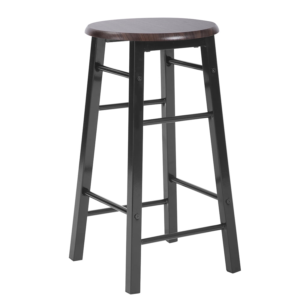 Kepooman 5-Piece Metal Counter Height Dining Set with 4 Bar Stools, Dark Coffee Kepooman 5-Piece Metal Counter Height Dining Set with 4 Bar Stools, Dark Coffee