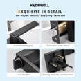 thumbnail image 4 of Manillas de puerta KNOBWELL Privacy Lever para cama y baño, 6 unidades, color negro, 4 of 7