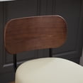 thumbnail image 6 of LEGAHOME Upholstered Bar Stools Set of 2, 26” Swivel Counter Height Bar Stools with Wood Legs and PU Leather Seat, Mid-Century Modern Bar Stools for Kitchen Island, Bar, Dining Room, Walnut + Beige, 6 of 9