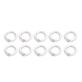 thumbnail image 2 of Double Hole Connector Rings End Beads Tips, Alloy Jewelry Making Linking Findings for Multi-Strand Necklace Bracelet, 10 Pieces Connector Ends for Beading Craft DIY, Silver, 2 of 6