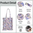 thumbnail image 5 of Watercolor Butterfly Floral Canvas Tote Bag – Romantic Nature-Inspired Reusable Cotton Shopping Bag with Artistic Fantasy Garden & Starry Sky Design for Women, Teens, Aesthetic Gift Lovers, 5 of 7