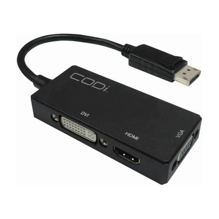 Codi A01066 DisplayPort-DVI-HDMI-VGA Audio Video Adapter