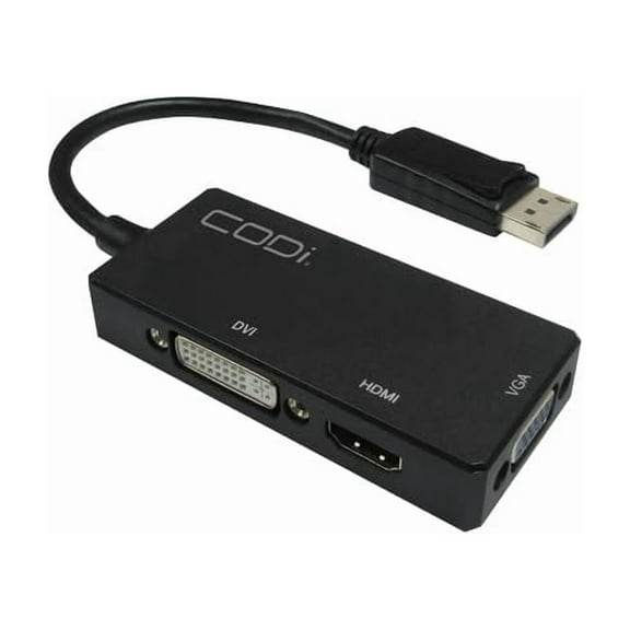 Codi A01066 DisplayPort-DVI-HDMI-VGA Audio Video Adapter
