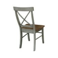 thumbnail image 4 of X-Back Solid Wood Chair in Distressed Hickory/Stone - Set of 2 Chairs, 4 of 9