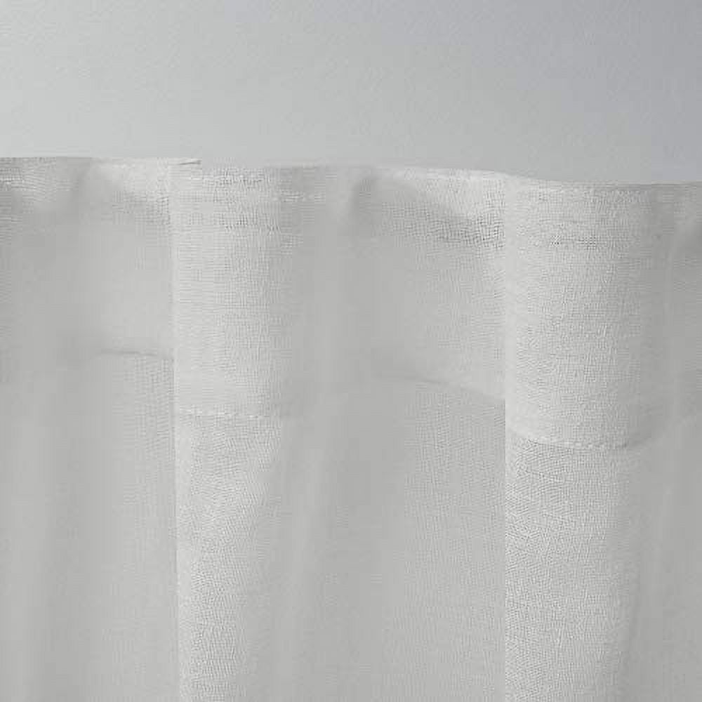 Exclusive Home Belgian Sheer Hidden Tab Top Curtain Panel Pair, 50"x108", Snowflake