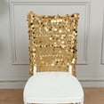 thumbnail image 5 of Balsa Circle Gold Big Payette Sequin Chiavari Dining Chair Back Slipcover Party Events Home Decorations Supplies, 5 of 8