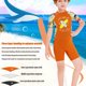 thumbnail image 2 of Niños con traje de baño Nadar Ropa de surf engrosada Ropa de surf niño Traje para niños Ropa de buceo con mangas cortas para piscina de playa con naranja L Inevent OD003684-08, 2 of 7