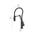 thumbnail image 2 of Elegant Kitchen & Bath FAK-304MBK Leonardo Single Handle Pull Down Sprayer Kitchen Faucet, Matte Black, 2 of 6