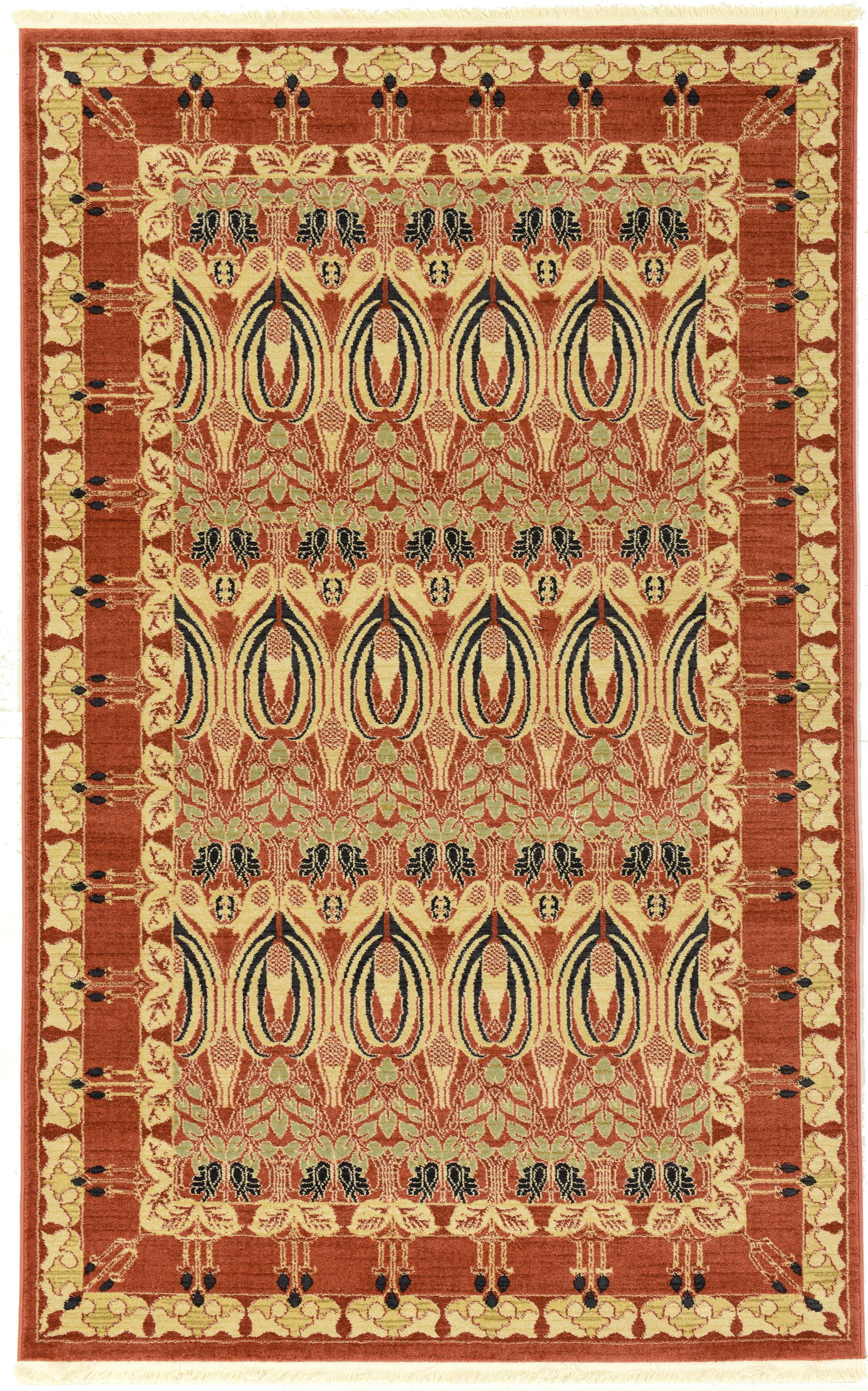 Unique Loom Carnation Edinburgh Vintage Geometric Area Rug or Runner