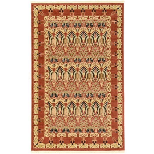 Unique Loom Carnation Edinburgh Vintage Geometric Area Rug or Runner