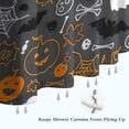 thumbnail image 6 of Halloween Ghost Pumpkin Pattern Shower Curtain 36"x72" ,Bathroom Decorative Shower Curtains Set with 12 Hooks,Modern Waterproof Washable Shower Curtain, 6 of 6