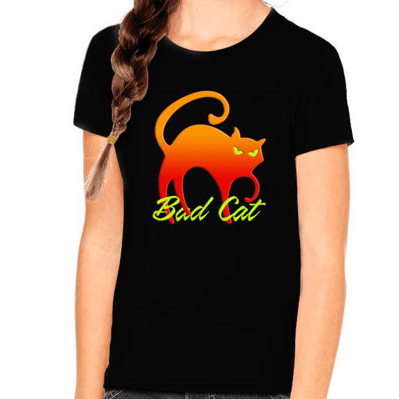 Bad Cat Shirt - Cat Shirts for Girls - Cat Gifts for Girls - Kids Cat Lover Shirts