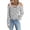 Grey, variant on Women Sweater Tops Casual Sexy Cold Shoulder Long Sleeve Square Collar Sweatshirts Hollow Out Solid Pullover Sweaters