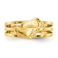 thumbnail image 5 of 14K Yellow Gold Ring Band Toe Bare Feet, Size 8, 5 of 5