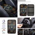 thumbnail image 4 of Renewold Boho Ethnic Tribal Highland Cow Car Accessories 12 PCS, Auto Seat Covers Steering Wheel Seat Belt Pad Armrest Handbrake Gear Shift Cover Coasters Universal Car Interior Decor, 4 of 7