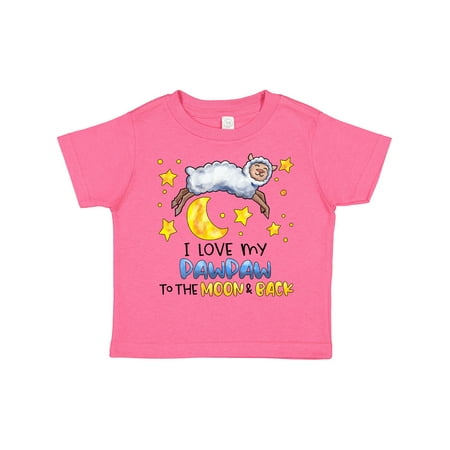 

Inktastic I Love My Pawpaw to the Moon and Back Cute Sheep Gift Toddler Boy or Toddler Girl T-Shirt