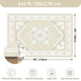 thumbnail image 2 of Jolicasa Area Rugs,6'x9'Soft Machine Washable Rugs for Livingroom Bedroom,Low-Pile Non-Slip Carpet,Cream, 2 of 5