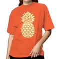 thumbnail image 2 of Smartprints Vintage Pineapple Sketch Women's T-Shirt Orange, Cotton, S, 2 of 4