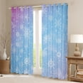 thumbnail image 2 of Homewish Winter Snowflake Blackout Curtains Set of 2 (52x84 Each) for Teens,Merry Christmas Window Curtains,Blue Purple Gradient Curtains and Drapes,Microfiber Bedroom Decor, 2 of 6