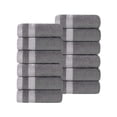 thumbnail image 3 of Superior Hays 12 Piece Cotton Plush Washcloths Set, Ultra Soft Absobent Towels, Gray, 3 of 12