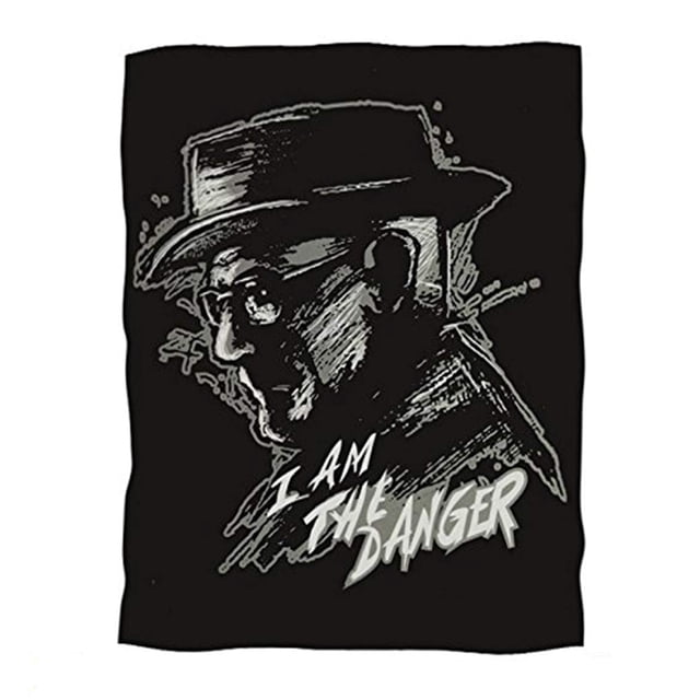 Manta polar Just Funky Breaking Bad con texto en inglés «I Am The Danger»