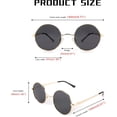 thumbnail image 4 of FEISEDY Retro Round Polarized Sunglasses Women Men Spring Hinge Metal Frame B2528, 4 of 13